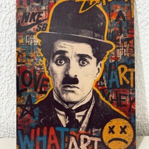 QUADRO DECORATIVO Charlie Chaplin TAMANHO 20X28