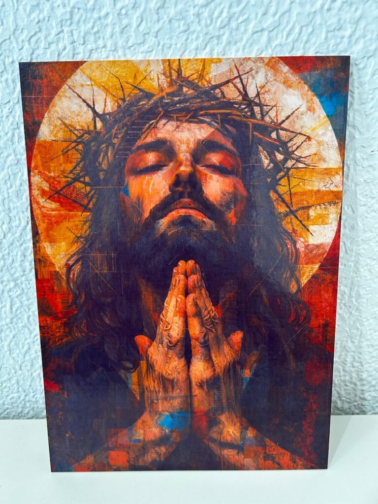 Quadro Decorativo Jesus Cristo em MDF 20x28 cm - Decoração Religiosa para Casa
